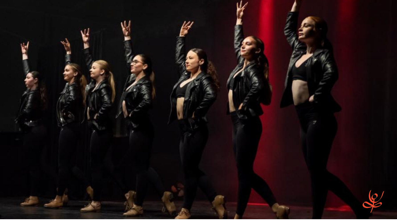 KMSD Tap dancers performing Thunderstruck on stage in Hanover Ontario